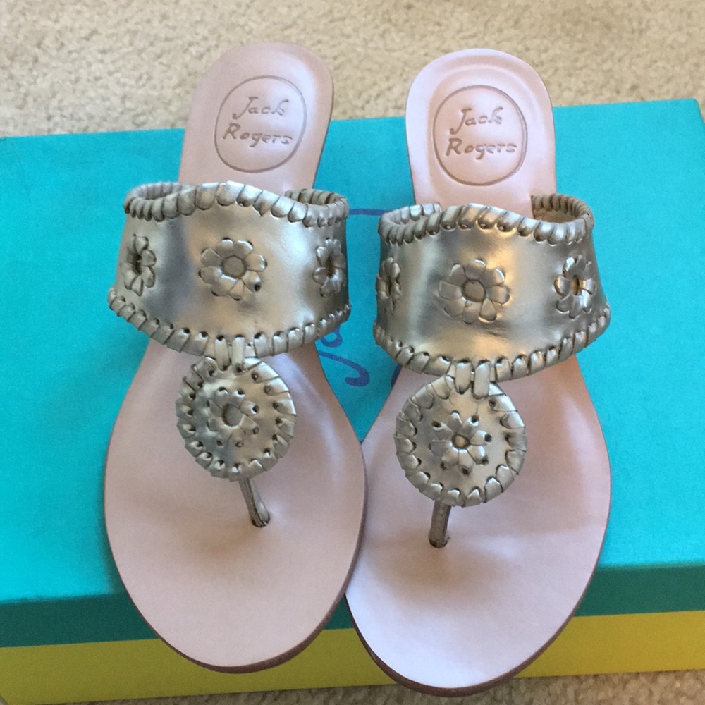 Jack Rogers platinum Wedge sandal 7m
